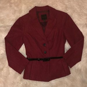 Garnet Blazer with Black Belt
